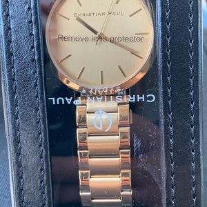 New Christian Paul Men's Gold Watch